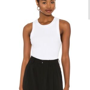 REVOLVE White Ribbed Crewneck Tank